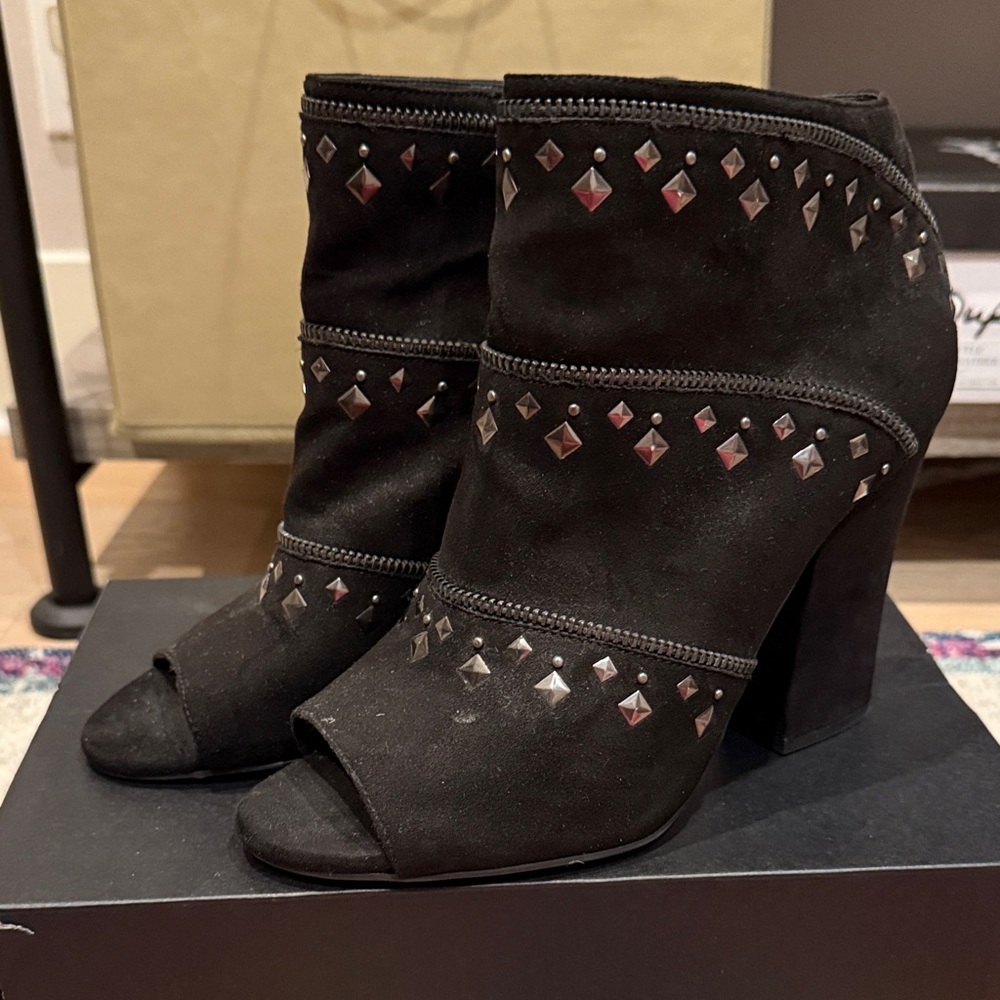 Jessica Simpson Black Studded Heeled Boots